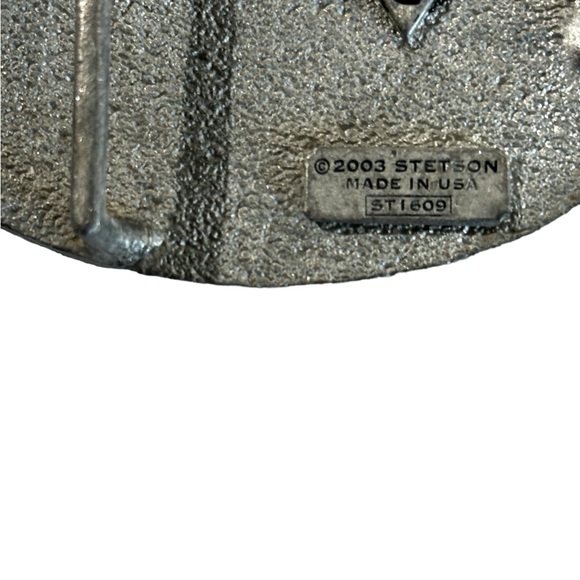 COPY - VINTAGE 2003 METAL STETSON BUCKLE MADE IN USA - Picture 5 of 10